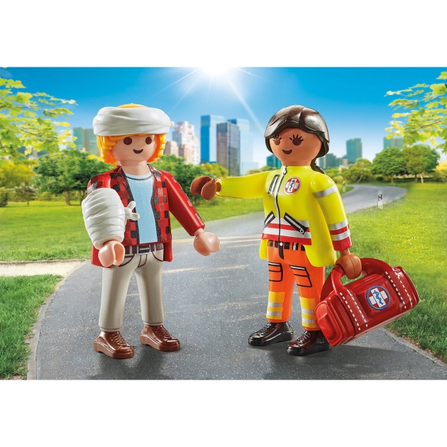 Playset Playmobil Sanitaras 6 Dalys