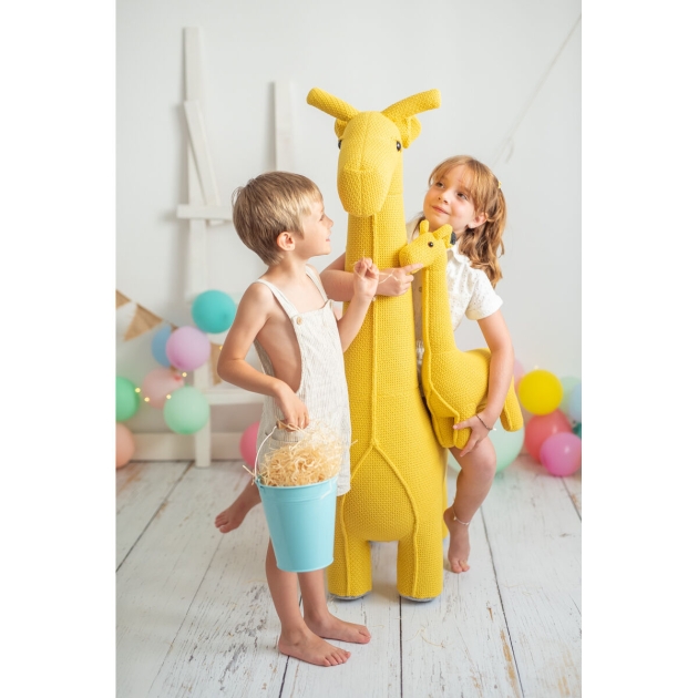 Pūkuotas žaislas Crochetts AMIGURUMIS PACK Geltona Žirafa 53 x 16 x 55 cm 90 x 33 x 128 cm 2 Dalys