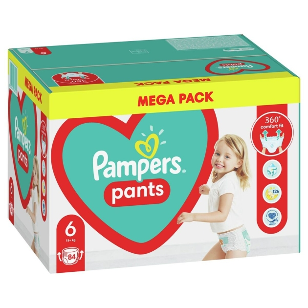 Vienkartinės sauskelnės Pampers Pants 6 (84 Vienetai)