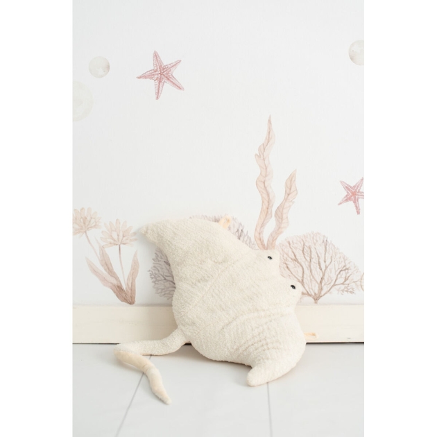 Pūkuotas žaislas Crochetts OCÉANO Mėlyna Balta Manta spindulys 3 Dalys