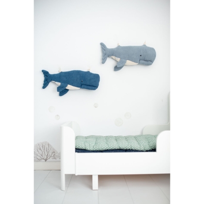 Pūkuotas žaislas Crochetts OCÉANO Mėlyna Banginis 28 x 75 x 12 cm 2 Dalys