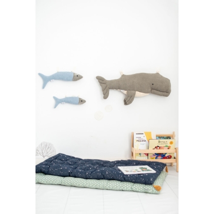 Pūkuotas žaislas Crochetts OCÉANO Mėlyna Banginis Žuvis 29 x 84 x 14 cm 3 Dalys