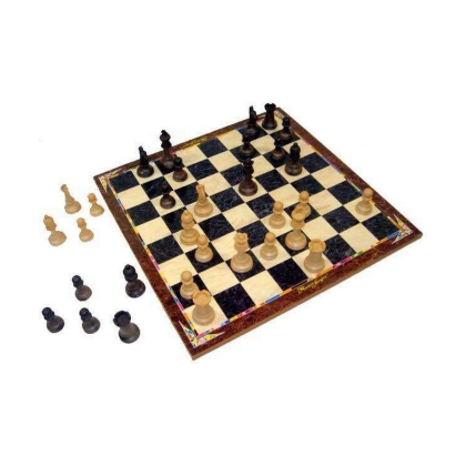 Žaidimų lenta žaidimams Parčis, šachmatams ir šaškėms Medžio Priedai 3 viename