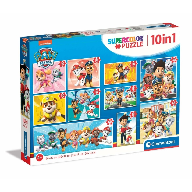 10 galvosūkių rinkinys The Paw Patrol Clementoni Supercolor 330 Dalys