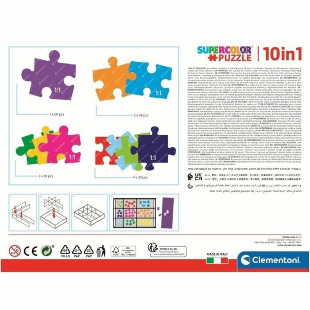 10 galvosūkių rinkinys The Paw Patrol Clementoni Supercolor 330 Dalys