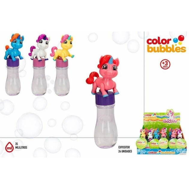 Burbulų pūtiklis Color Bubbles 35 ml Vienaragis