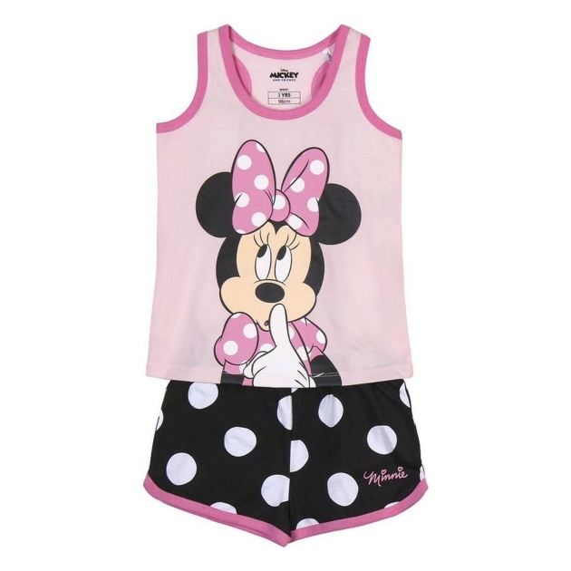 Vasarišką pižamą Minnie Mouse Juoda Rožinė