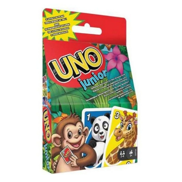 Kortų žaidimai Mattel UNO Junior gyvūnai