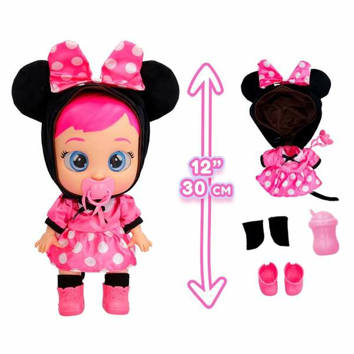 Kūdikių lėlė IMC Toys Minnie 30 cm Kūdikių lėlė IMC Toys Minnie 30 cm