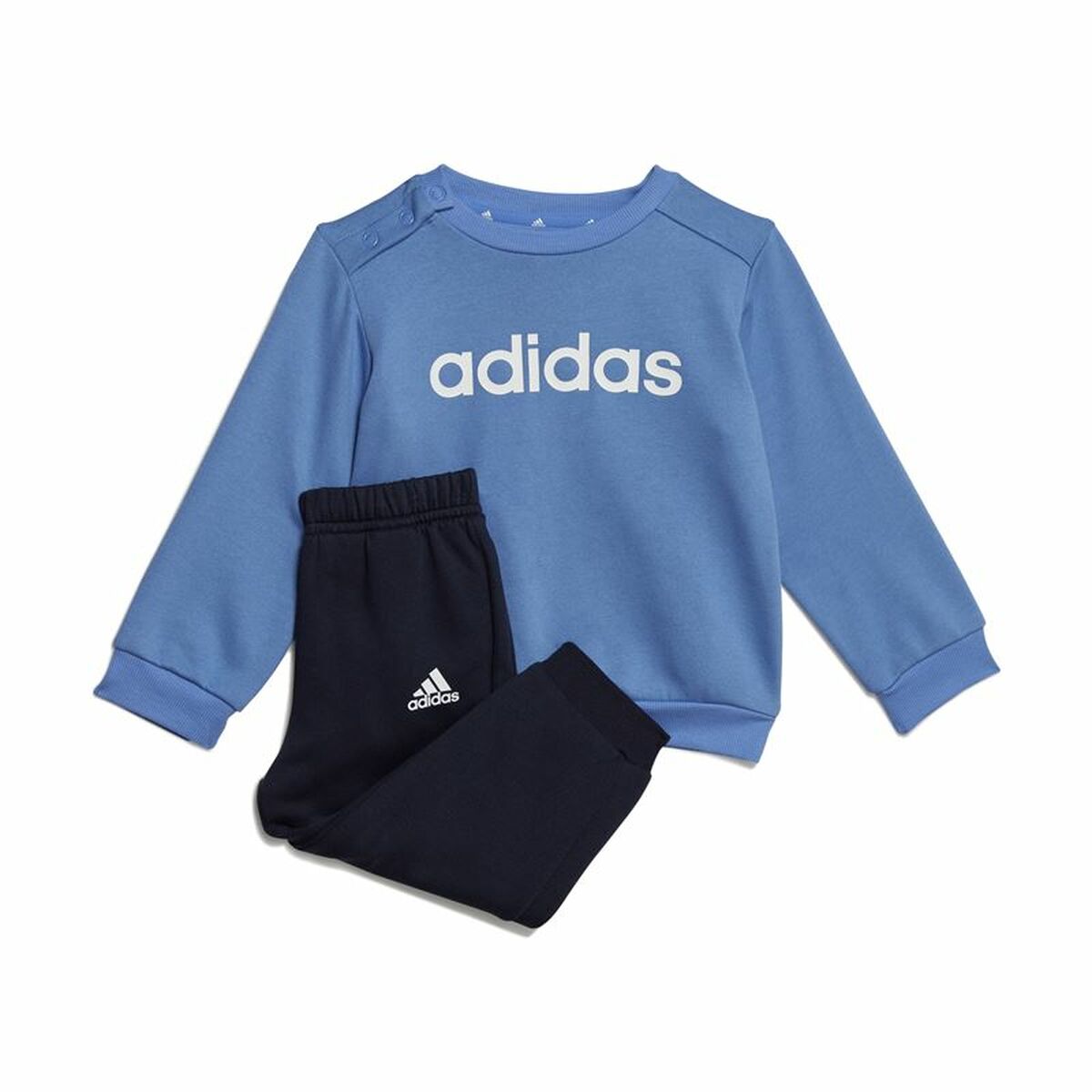 Vaikiškas sportinis kostiumas Adidas Lin Fl Jog Mėlyna Vaikiškas sportinis kostiumas Adidas Lin Fl Jog Mėlyna