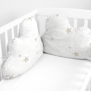 Vaikiškos lovelės apsauga HappyFriday Basic Kids Little star Rusvai gelsva 60 x 40 cm