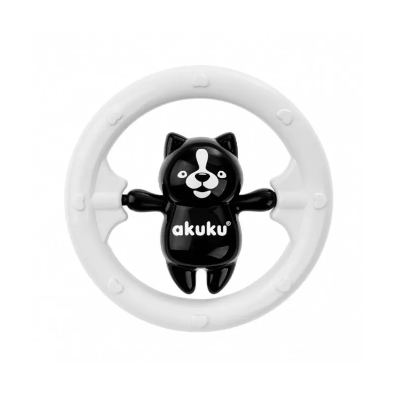 Akuku barškutis Bear, Black/White A0467 Akuku barškutis Bear, Black/White A0467