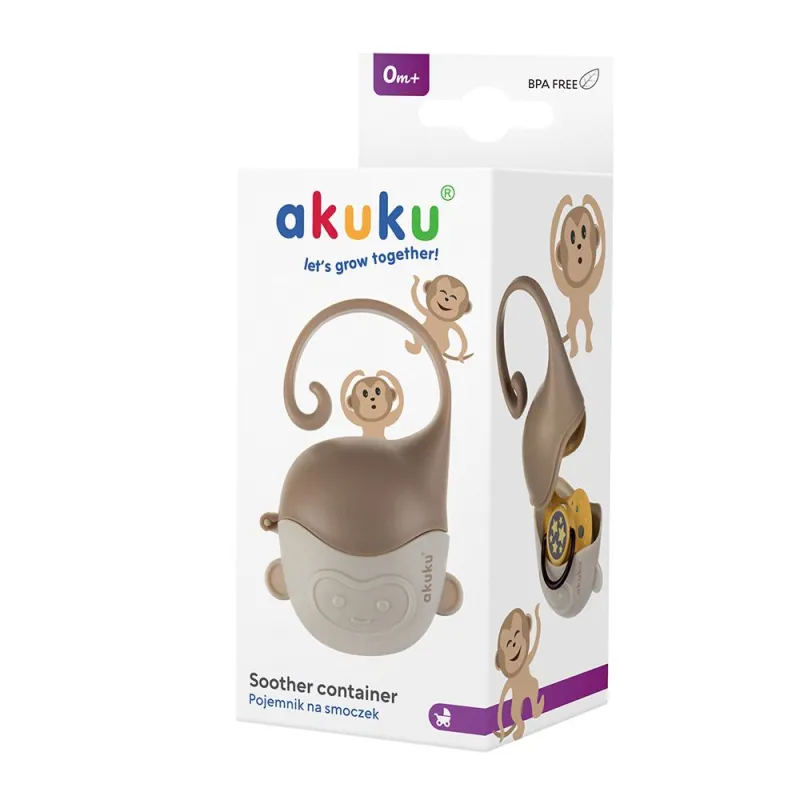 Akuku čiulptukų dėklas Monkey, A0688 Akuku čiulptukų dėklas Monkey, A0688