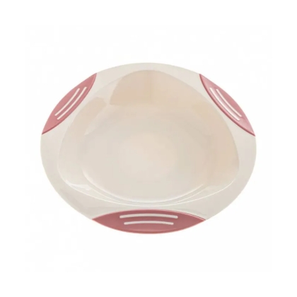 Akuku dubenėlis limpančiu dugnu ir neslystančiais kraštais, beige/pink, A0525