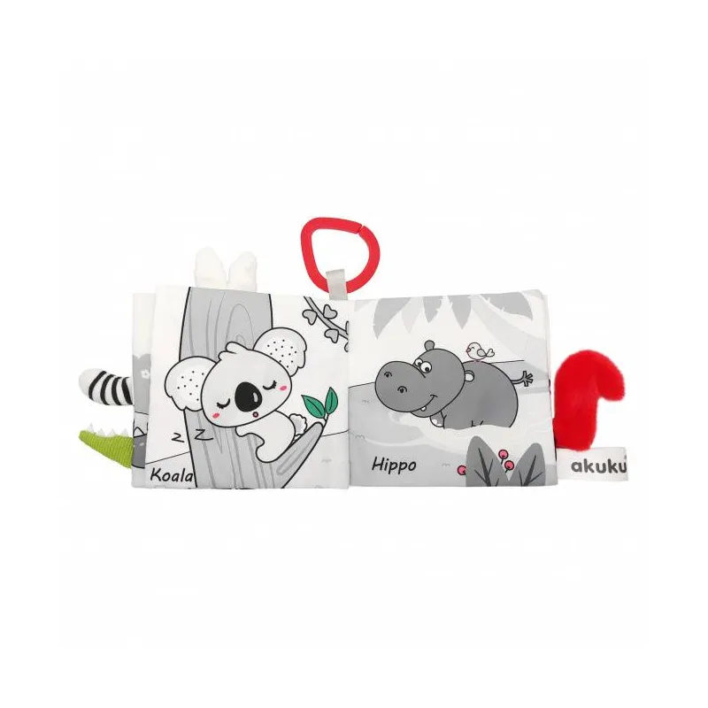 Akuku edukacinė minkšta knygelė Gyvūnų karalystė, A0481 Akuku edukacinė minkšta knygelė Gyvūnų karalystė, A0481