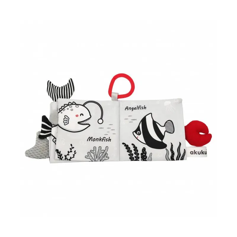 Akuku edukacinė minkšta knygelė Jūros gyvūnai, A0480 Akuku edukacinė minkšta knygelė Jūros gyvūnai, A0480