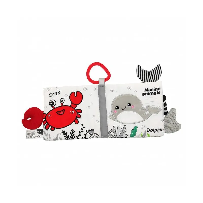 Akuku edukacinė minkšta knygelė Jūros gyvūnai, A0480 Akuku edukacinė minkšta knygelė Jūros gyvūnai, A0480