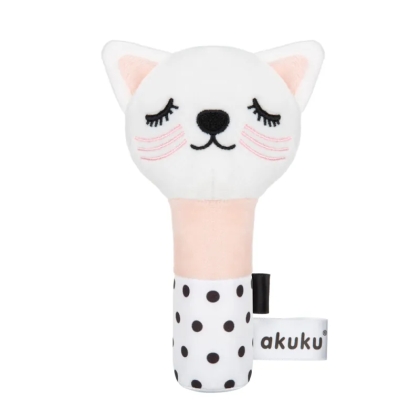 Akuku minkštas pliušinis žaisliukas/barškutis Katinas, A0705