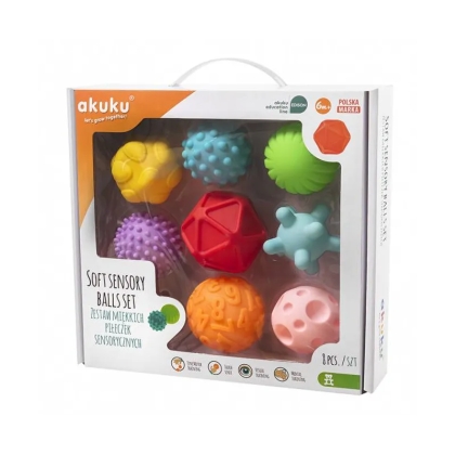 Akuku minkšti sensoriniai kamuoliukai, 8 vnt., A0452