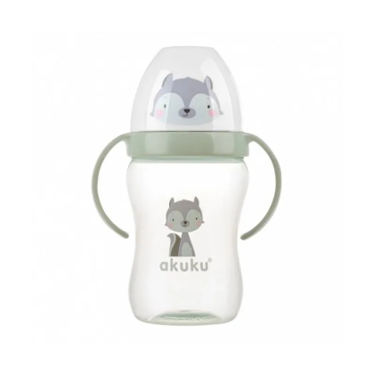 Akuku neišsiliejanti gertuvė, 240 ml su dviem rankenėlėmis, A0220-RACCOON