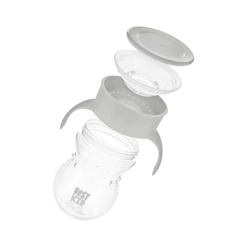 Akuku neišsiliejanti gertuvė 360°, 270 ml su dviem rankenėlėmis, A0010 Akuku neišsiliejanti gertuvė 360°, 270 ml su dviem rankenėlėmis, A0010