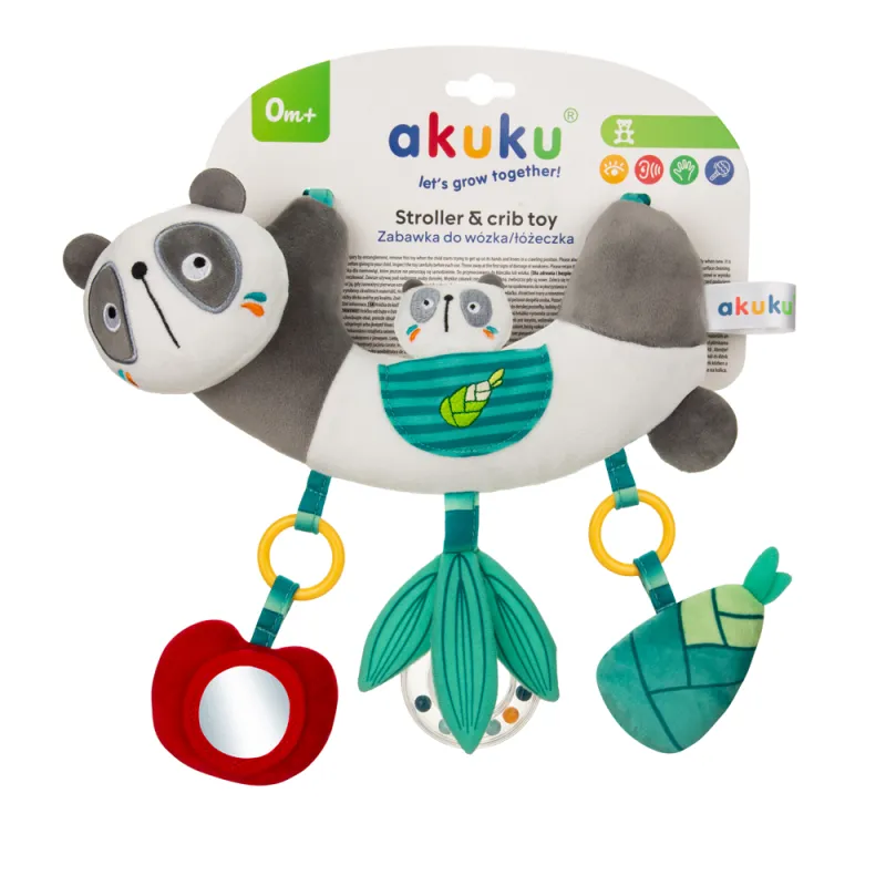 Akuku pakabinas pliušinis žaislas Panda, A0702 Akuku pakabinas pliušinis žaislas Panda, A0702