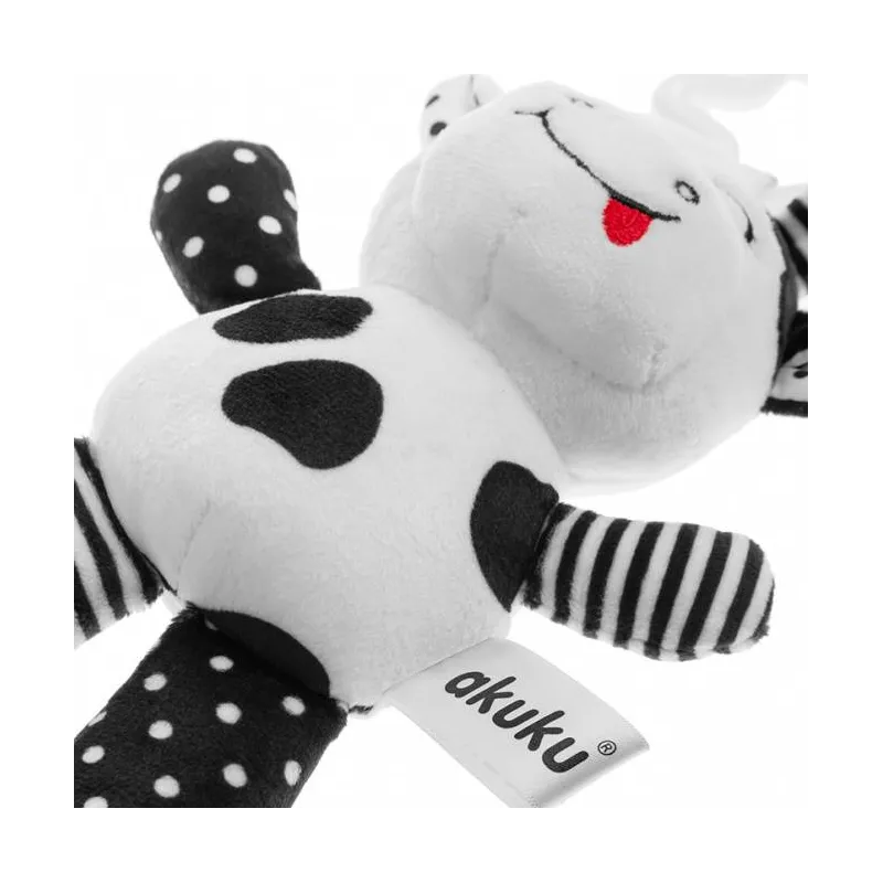 Akuku pliušinis pakabinamas žaislas Cow, A0471 Akuku pliušinis pakabinamas žaislas Cow, A0471