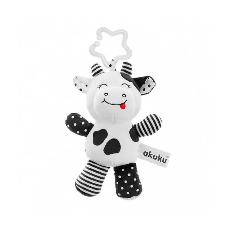 Akuku pliušinis pakabinamas žaislas Cow, A0471 Akuku pliušinis pakabinamas žaislas Cow, A0471