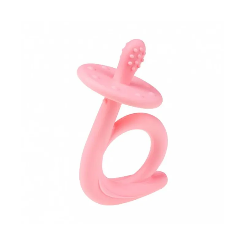 Akuku silikoninis kramtukas SNAIL, guminis masažuoklis, A0115 PINK Akuku silikoninis kramtukas SNAIL, guminis masažuoklis, A0115 PINK