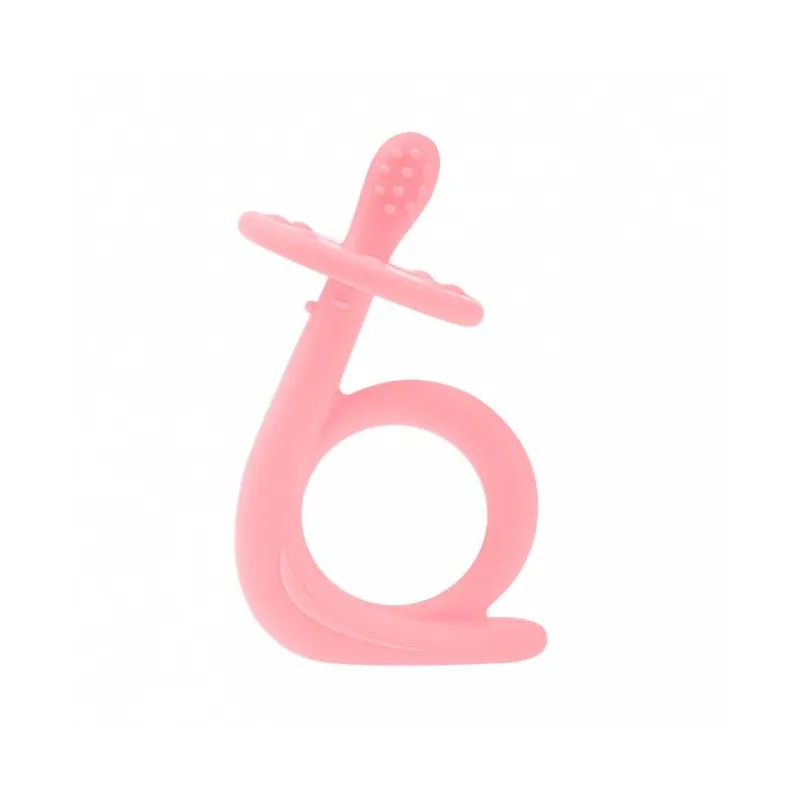 Akuku silikoninis kramtukas SNAIL, guminis masažuoklis, A0115 PINK Akuku silikoninis kramtukas SNAIL, guminis masažuoklis, A0115 PINK