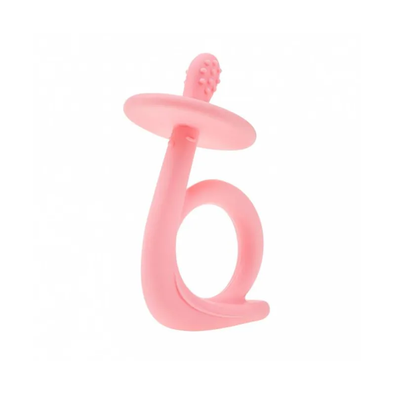 Akuku silikoninis kramtukas SNAIL, guminis masažuoklis, A0115 PINK Akuku silikoninis kramtukas SNAIL, guminis masažuoklis, A0115 PINK