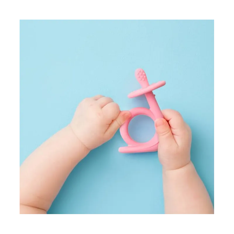 Akuku silikoninis kramtukas SNAIL, guminis masažuoklis, A0115 PINK Akuku silikoninis kramtukas SNAIL, guminis masažuoklis, A0115 PINK