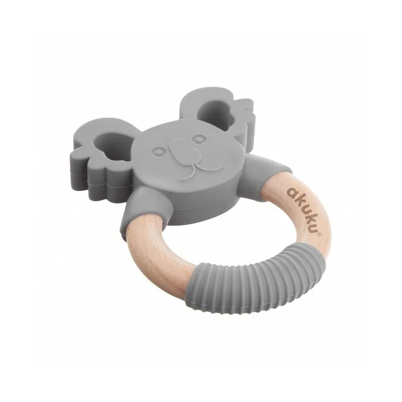 Akuku Silikoninis/medinis kramtukas, KOALA, A0138 Akuku Silikoninis/medinis kramtukas, KOALA, A0138