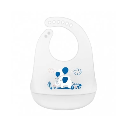 Akuku silikoninis seilinukas su kišenėle, Elephant, A0506