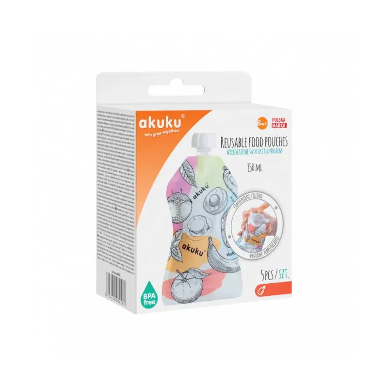 Akuku tyrelių spaudimo maišeliai, 150 ml, 5 pcs, А0056 Akuku tyrelių spaudimo maišeliai, 150 ml, 5 pcs, А0056