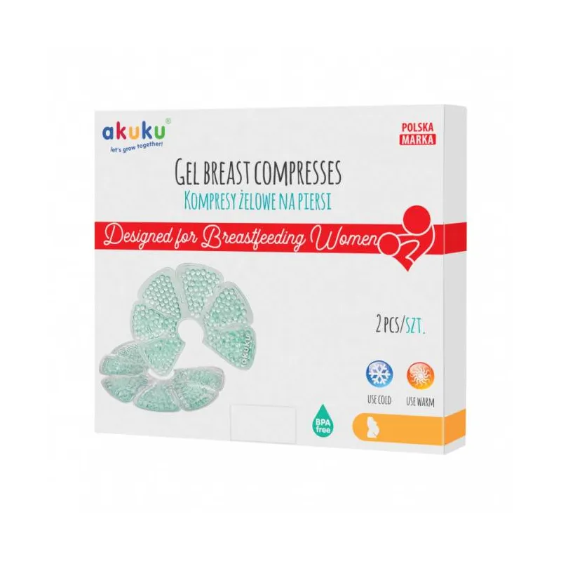 Akuku universalūs krūtų gelio kompresai, 2vnt, A0537 Akuku universalūs krūtų gelio kompresai, 2vnt, A0537