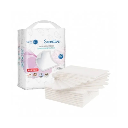 Akuku Vienkartiniai higieniniai paklotai SENSITIVE, 10 vnt., 60 x 90 cm, A0501