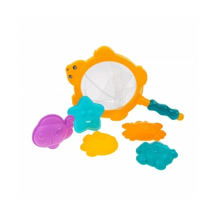 Akuku vonios žaislų rinkinys su žvejo tinkleliu., A0455