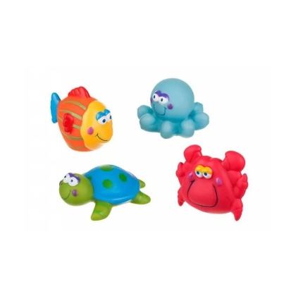 Akuku vonios žaislų rinkinys VANDENS GYVŪNAI 4 vnt., A0362
