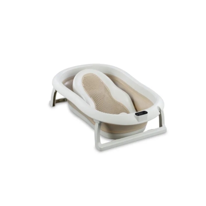 Sulankstoma vonia Bath & Care su termometru ir gultuku, Beige