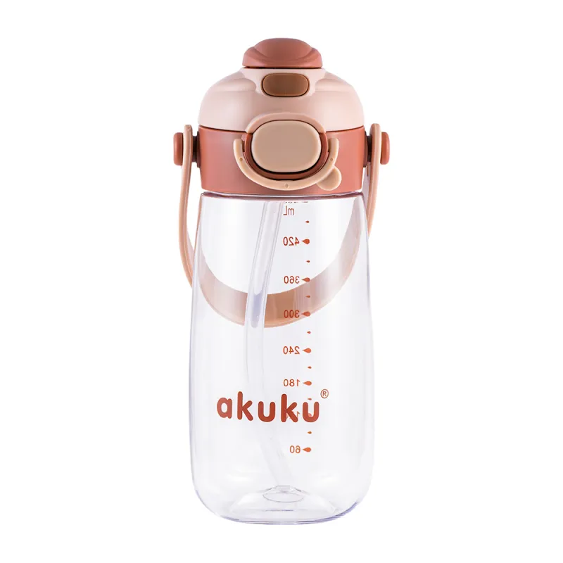 Akuku vaikiška gertuvė su šiaudeliu 480 ml. Beige, A0726 Akuku vaikiška gertuvė su šiaudeliu 480 ml. Beige, A0726